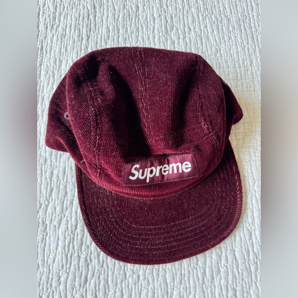 Rare Supreme Corduroy Burgundy Cap Croc Stap FW 2013